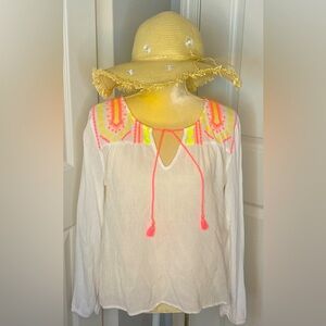 Decree Long Sleeve V Neck w/ Neon Accents